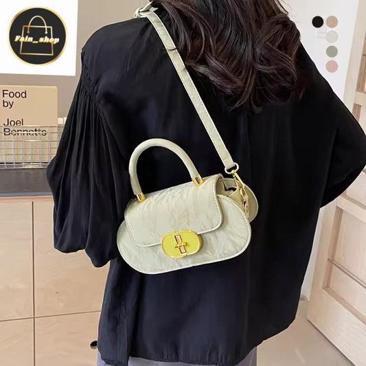 Mini Sac à Main Élégant - Vert Pastel & Détail Doré